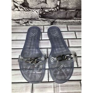 Vince Camuto Clear Rubber Chain Casual Thong Sandals Women Sz 6M US/36EU